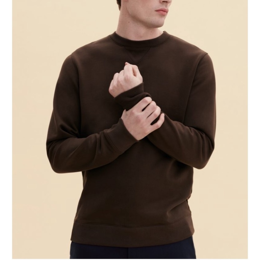 Handvaerk Varsity Sweatshirt in Dark Brown